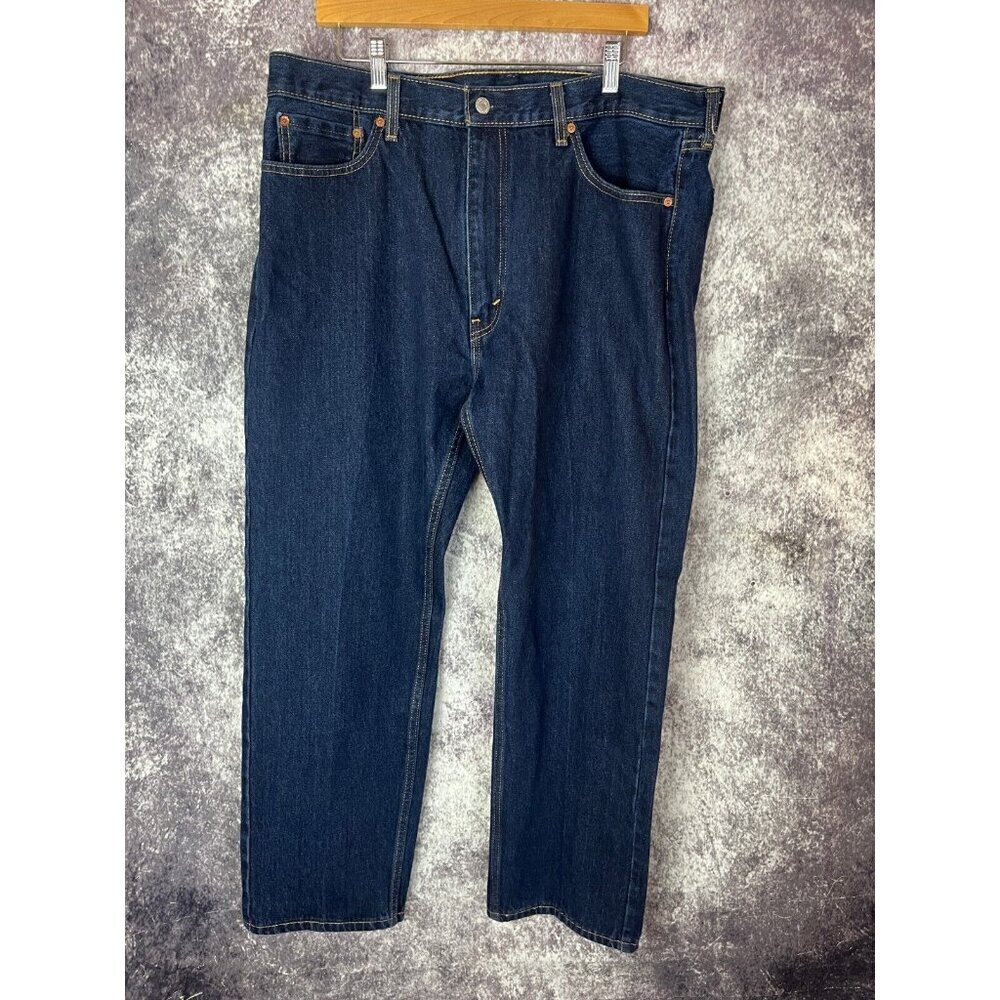 LEVIS 505 JEANS Men 40 X 30 Straight Dark Blue Classic Retro cowboy‎ rodeo Denim